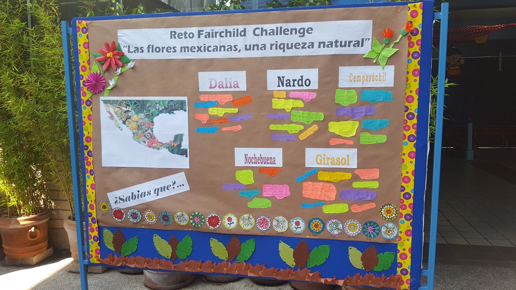 Periódico mural del reto Fairchild Challenge,  4° grado de Primaria